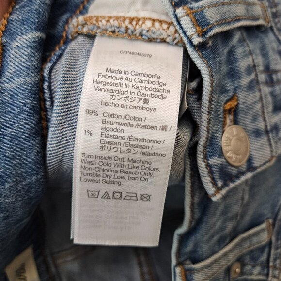 Madewell THE PERFECT MID-LENGTH JEAN SHORTBlueWomen's Size 25 - Picture 4 of 10